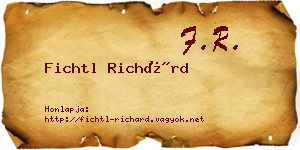 Fichtl Richárd névjegykártya