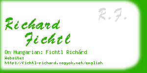richard fichtl business card